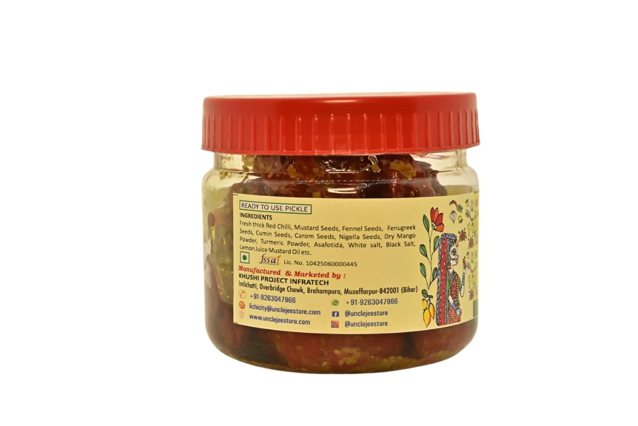 Lal Mirch Bharua Pickle | Lal Mirch Ka bharwa  Achar Homemade Bihari Achar